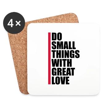Citation faire de petites choses - Dessous de verre (lot de 4) - blanc - Devant