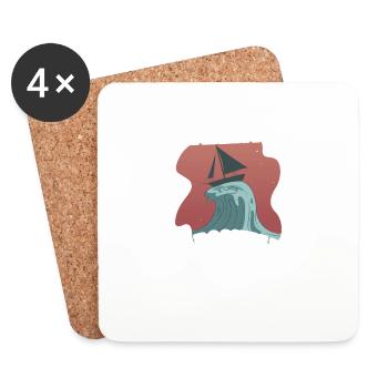 Voile - Dessous de verre (lot de 4) - blanc - Devant