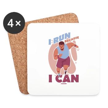 Run - Coasters (set of 4) - white - Front