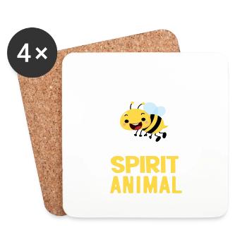 Bees are my Spirit Animal - Untersetzer (4er-Set) - Weiß - Vorne