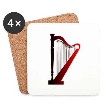 Harp - Coasters (set of 4) - white - Front