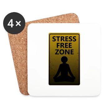 Stress Free Zone - Coasters (set of 4) - white - Front