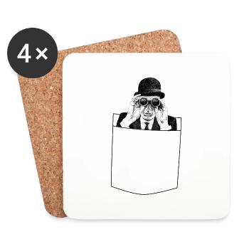 Häferlgucker - Dessous de verre (lot de 4) - blanc - Devant