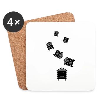 Honey Beekeeper - Coasters (set of 4) - white - Front