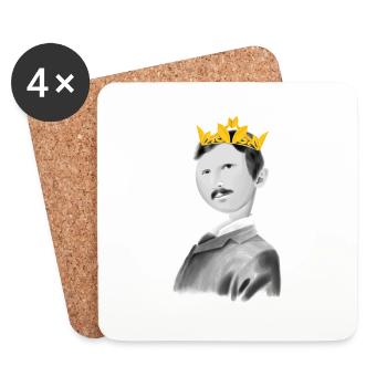Nikola Tesla - Coasters (set of 4) - white - Front