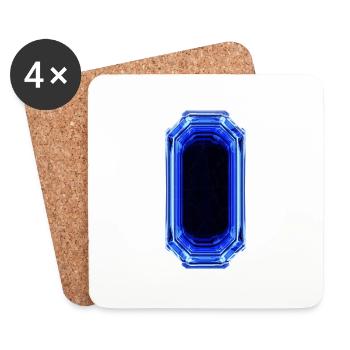 Saphir - Dessous de verre (lot de 4) - blanc - Devant