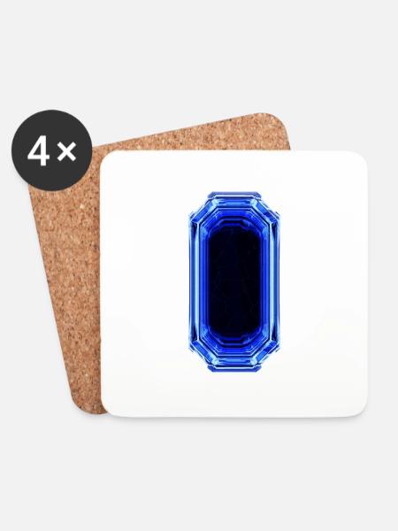 Sapphire Crystal - Coasters (set of 4) - white