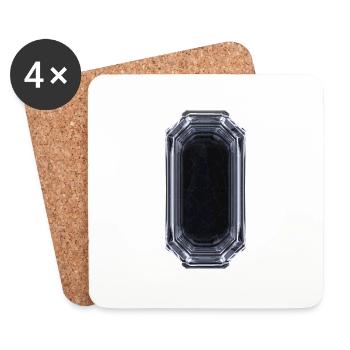 Mysterious Crystal - Schwarz & Weiß - Untersetzer (4er-Set) - Weiß - Vorne