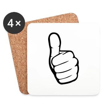Like Hand - Coasters (set of 4) - white - Front
