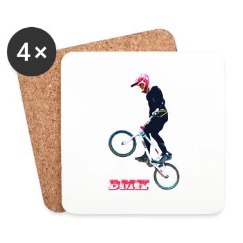 BMX - Untersetzer (4er-Set) - Weiß - Vorne