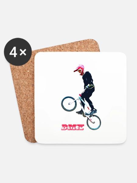 BMX - Untersetzer (4er-Set) - Weiß