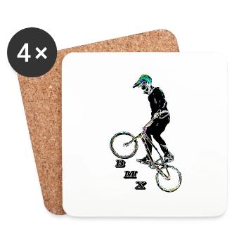 BMX - Untersetzer (4er-Set) - Weiß - Vorne