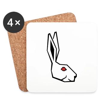 Hare - Coasters (set of 4) - white - Front