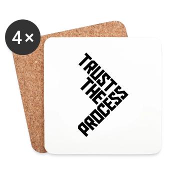 trust the process Quote - Coasters (set of 4) - white - Front