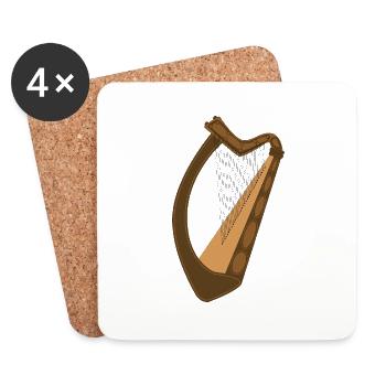 Irish Harp - Coasters (set of 4) - white - Front