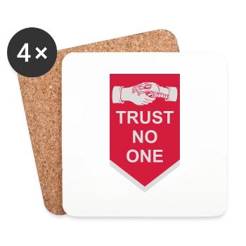 trust no one Zitat - Untersetzer (4er-Set) - Weiß - Vorne