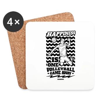 Volleyball - Coasters (set of 4) - white - Front