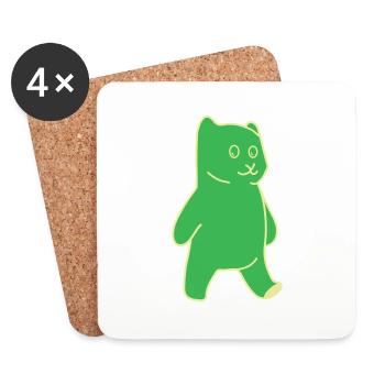 Kidcore Gummy Bear Bear Kids Gift Idea - Coasters (set of 4) - white - Front