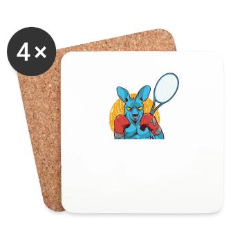 I Play Tennis Because Punching People Is - Coasters (set of 4) - white - Front
