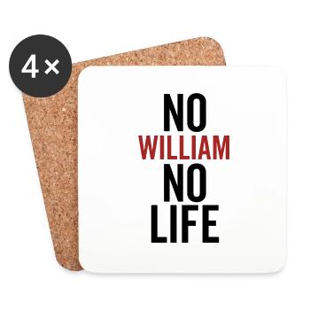 No William No Life - Coasters (set of 4) - white - Front