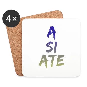 A SI ATE - New and Cool Design ++ NEW STYLE ++ - Coasters (set of 4) - white - Front