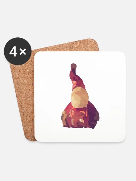 Weihnachtsmann - Untersetzer (4er-Set) - Weiß