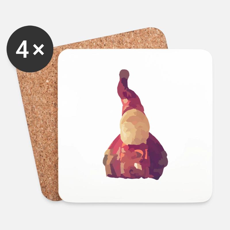 Weihnachtsmann - Untersetzer (4er-Set) - Weiß
