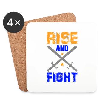 Levez-vous et combattez Sword Star Battle Rise - Dessous de verre (lot de 4) - blanc - Devant