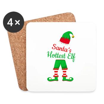Hottest Elf - Untersetzer (4er-Set) - Weiß - Vorne