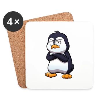 Pingouin fou - Dessous de verre (lot de 4) - blanc - Devant