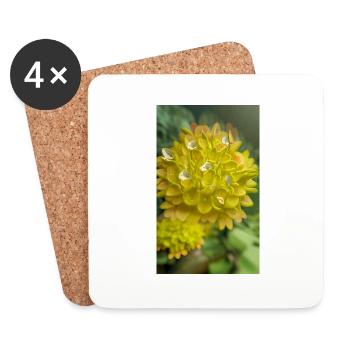 Blooming fantasy alien flower on a strange planet - Coasters (set of 4) - white - Front