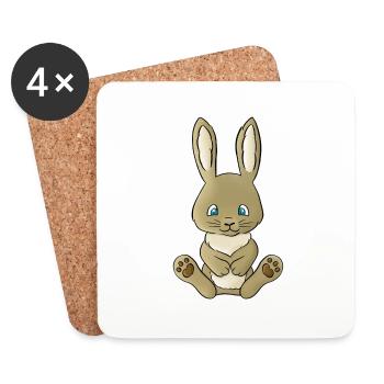 Hans Hase - Untersetzer (4er-Set) - Weiß - Vorne