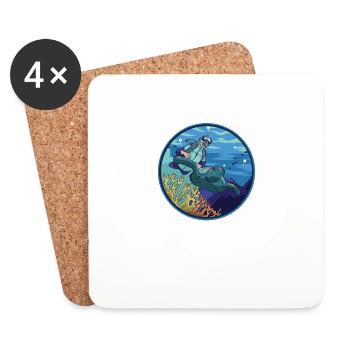Je suis juste ici pour plonger - Dessous de verre (lot de 4) - blanc - Devant