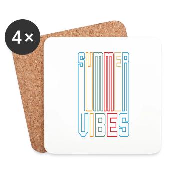 Summer Vibes - Coasters (set of 4) - white - Front
