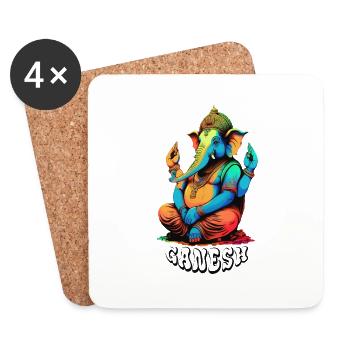 Ganesh - Coasters (set of 4) - white - Front
