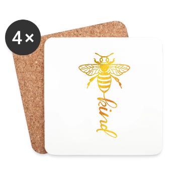 Bienenflüsterer - Biene - Imker- Bee Kind - Untersetzer (4er-Set) - Weiß - Vorne