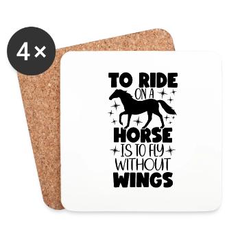 To fly without wings - Coasters (set of 4) - white - Front