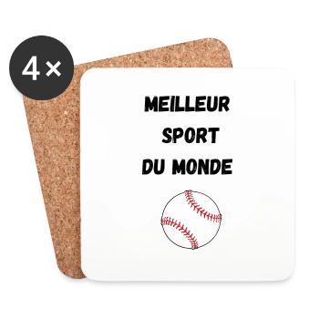 Best sport - Dessous de verre (lot de 4) - blanc - Devant