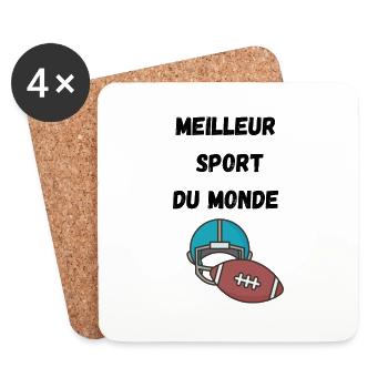Best sport - Dessous de verre (lot de 4) - blanc - Devant