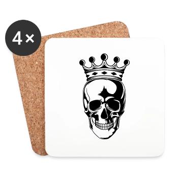Skull King - Untersetzer (4er-Set) - Weiß - Vorne