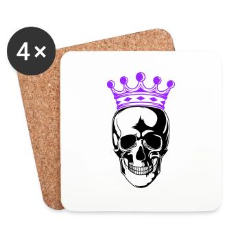 Skull King - Untersetzer (4er-Set) - Weiß - Vorne