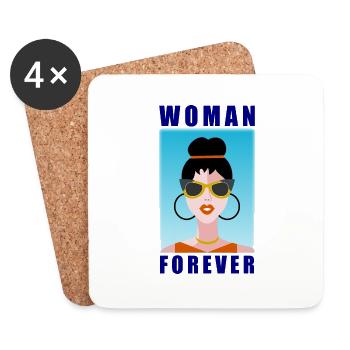 WIFE. DAUGHTER. ADOLESCENT. WOMEN'S DAY - Coasters (set of 4) - white - Front