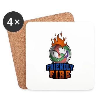 Team Friendly Fire - Untersetzer (4er-Set) - Weiß - Vorne