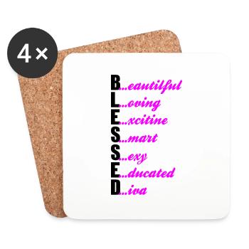 Curvy Girl - Coasters (set of 4) - white - Front