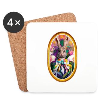 Bunny - Coasters (set of 4) - white - Front