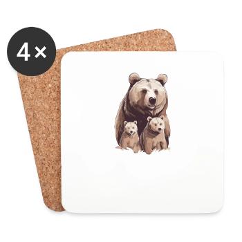 Meilleure maman - Dessous de verre (lot de 4) - blanc - Devant