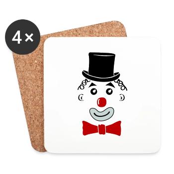 Clown Smile - Coasters (set of 4) - white - Front