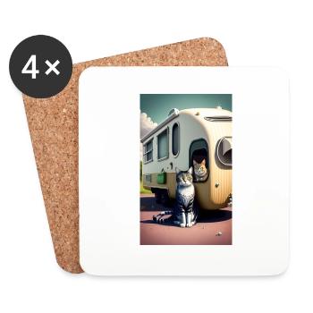 The best memories are made camping - Coasters (set of 4) - white - Front