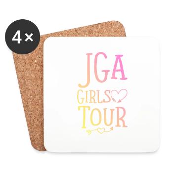 Jga Junggesellinnen Girls Tour - Untersetzer (4er-Set) - Weiß - Vorne
