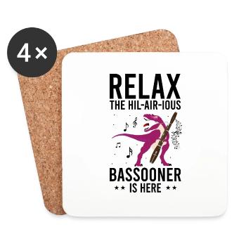 Basson pour bassoniste et orchestre de basson - Dessous de verre (lot de 4) - blanc - Devant